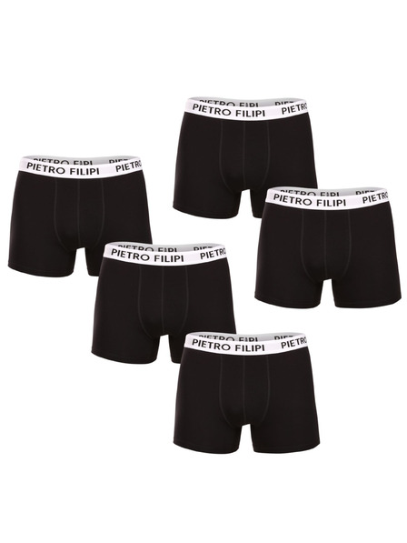 Pietro Filipi Set de cinci - boxeri bărbătești Pietro Filipi negri