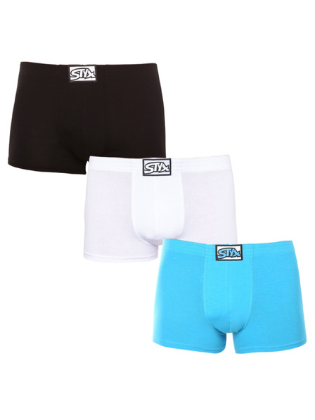Styx Set de trei - boxeri bărbătești Styx bandă clasică multicolori