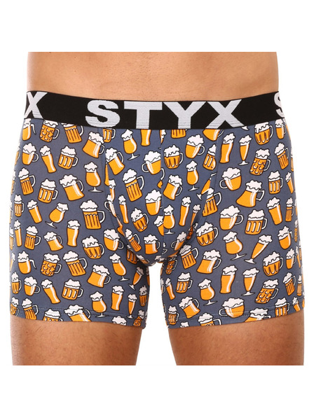 Styx Set de șase - boxeri bărbătești Styx long art bandă sportivă multicolori