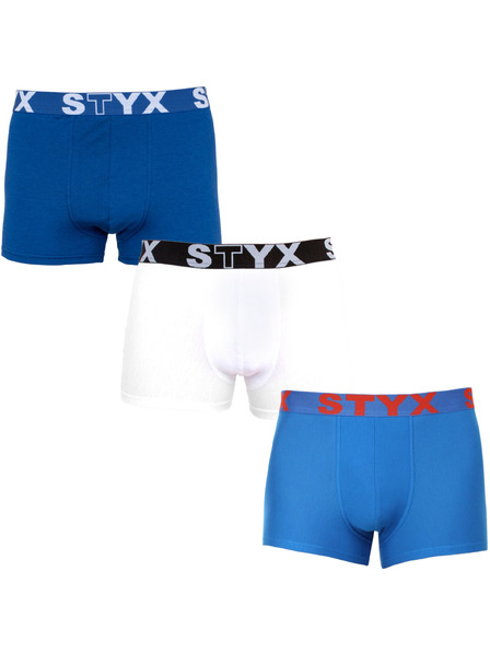 Styx Set de trei - boxeri bărbătești Styx bandă sportivă mărime mare multicolori
