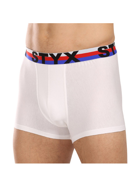 Styx Boxeri bărbătești Styx bandă sportivă albi tricolor