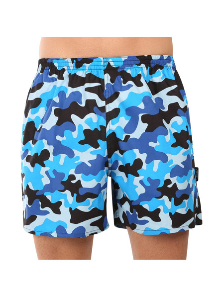 Styx Pantaloni scurți bărbătești acasă cu buzunare Styx camo albastru