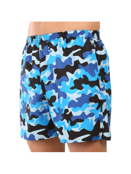 Styx Pantaloni scurți bărbătești acasă cu buzunare Styx camo albastru