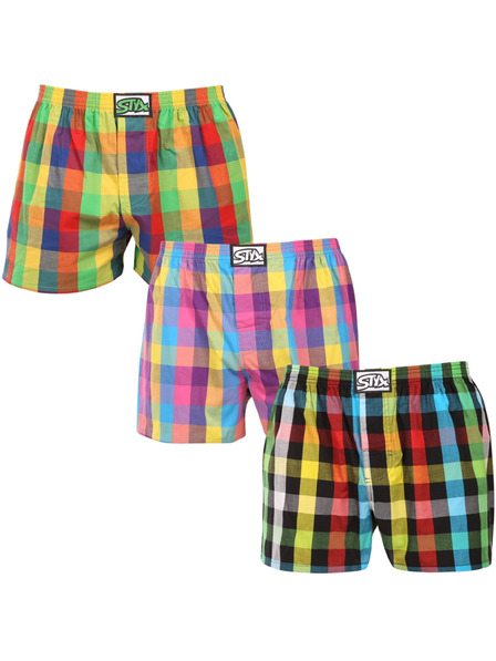 Styx Set de trei - pantaloni scurți pentru bărbați Styx classic rubber oversized multicolori