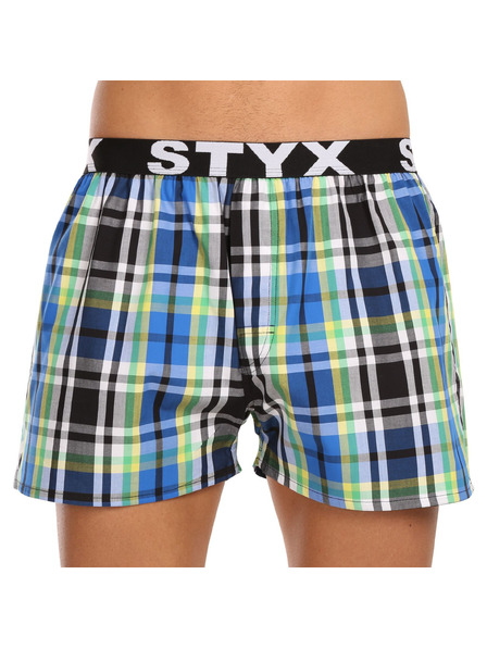 Styx Set de trei - pantaloni scurți bărbătești Styx bandă sportivă multicolori