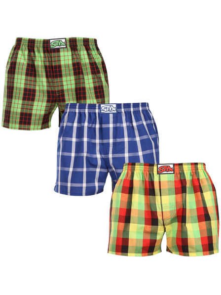 Styx Set de trei - pantaloni scurți pentru bărbați Styx classic rubber oversized multicolori
