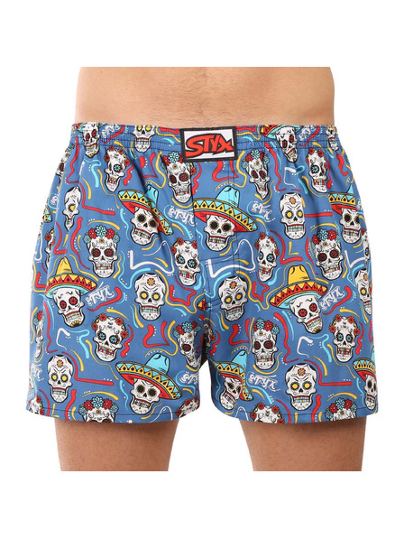 Styx Set de trei - boxeri bărbătești Styx art bandă clasică multicolor supradimensionat