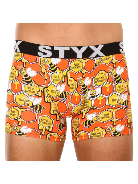 Styx Set de trei - boxeri bărbătești Styx long art bandă sportivă multicolori