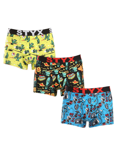 Styx Set de trei - Boxeri bărbătești Styx art bandă sportivă supradimensionat