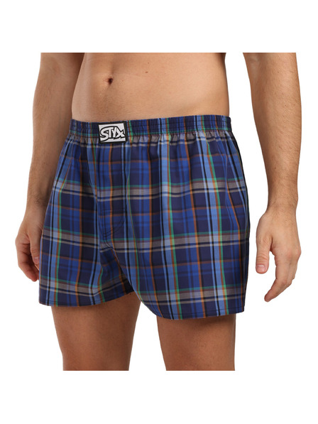 Styx Set de trei pantaloni scurți bărbătești Styx cu elastic clasic multicolori