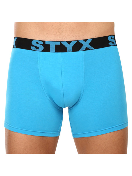 Styx Set de trei - boxeri bărbătești Styx long bandă sportivă albastru deschis