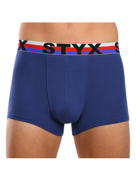 Styx Set de trei - boxeri bărbătești Styx bandă sportivă albastru închis tricolor