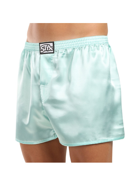 Styx Boxeri bărbătești Styx banda elastică clasică satin verde deschis
