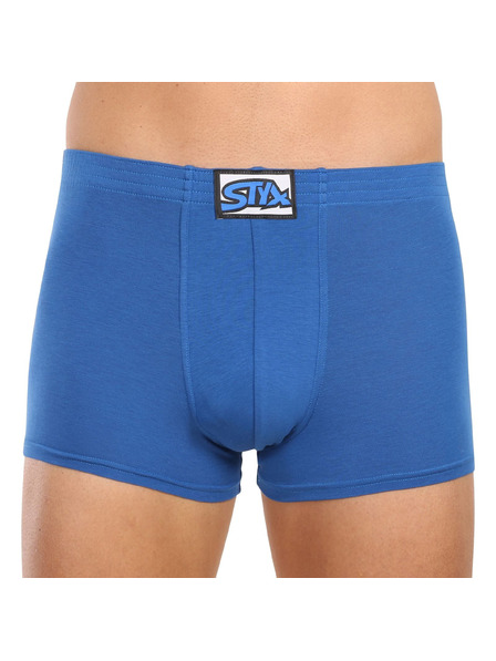 Styx Set trei - boxeri bărbătești Styx banda elastică clasică albastru
