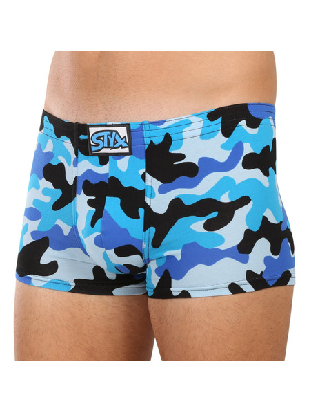 Styx Boxeri bărbătești Styx art banda elastică clasică camuflaj albastru