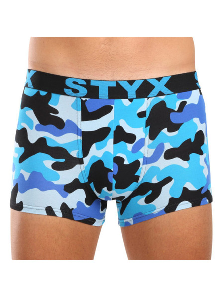 Styx Boxeri bărbătești Styx art banda elastică sport mărime mare camuflaj albastru