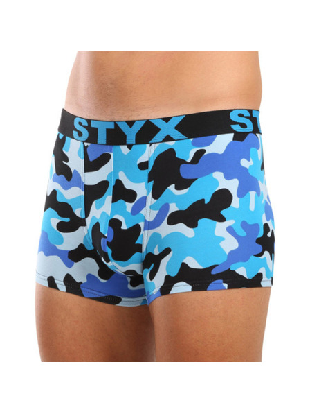 Styx Boxeri bărbătești Styx art banda elastică sport mărime mare camuflaj albastru