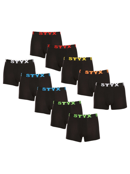 Styx Set de zece - boxeri bărbați Styx bandă sportivă negru