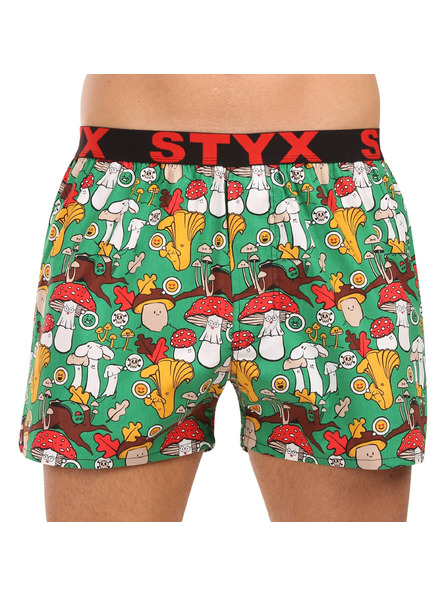 Styx Set trei - boxeri bărbătești Styx art banda elastică sport multicolor