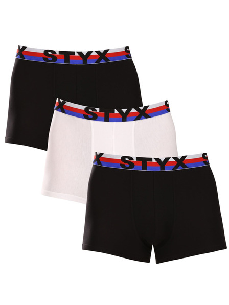 Styx Set de trei - boxeri bărbați Styx bandă sportivă multicolor tricolor