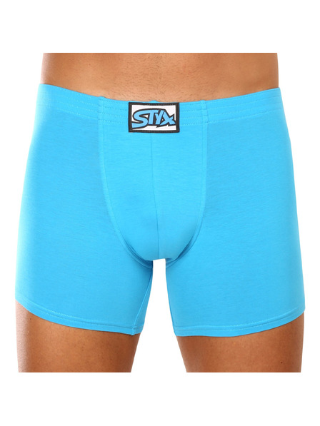 Styx Set de trei - boxeri bărbați Styx long bandă clasică albastru deschis