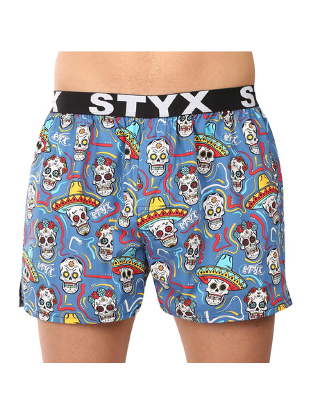 Styx Set trei - boxeri bărbătești Styx art banda elastică sport multicolor