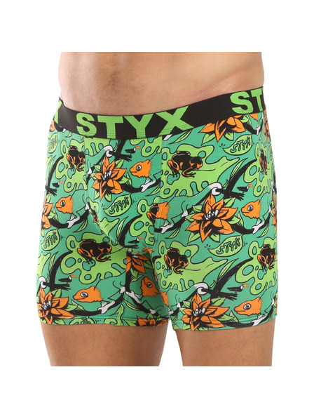 Styx Boxeri lungi bărbătești Styx art bandă elastică sportivă tropic