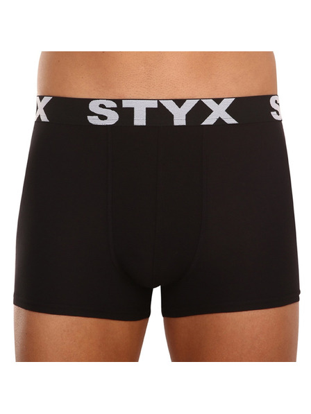 Styx Set trei - boxeri bărbătești Styx bandă elastică sportivă supramărime negru
