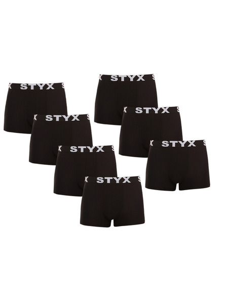 Styx Set șapte - boxeri bărbătești Styx bandă elastică sportivă negru