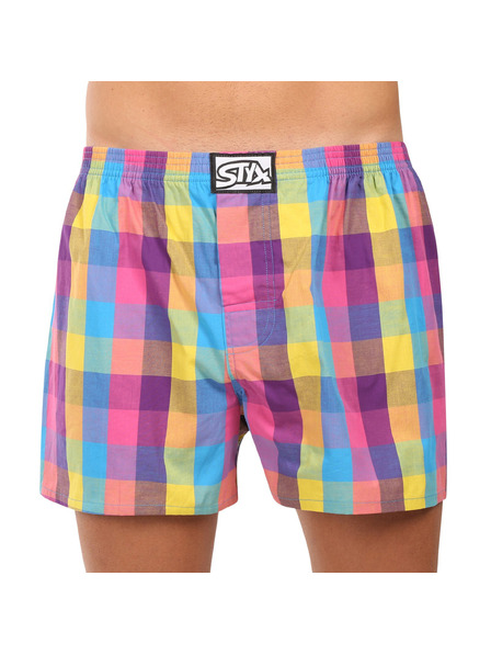 Styx Set de trei pantaloni scurți bărbătești Styx cu elastic clasic multicolori