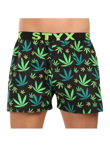 Styx Set trei - boxeri bărbătești Styx art banda elastică sport multicolor