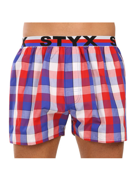 Styx Set de trei - pantaloni scurți bărbătești Styx bandă sportivă multicolori
