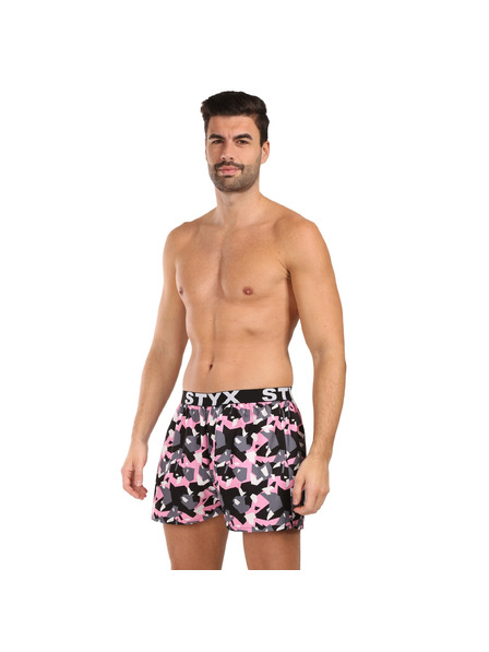 Styx Boxeri bărbătești Styx art bandă elastică sportivă camo pătrat