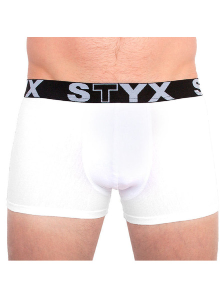 Styx Set trei - boxeri pentru bărbați Styx bandă sportivă mărime mare alb
