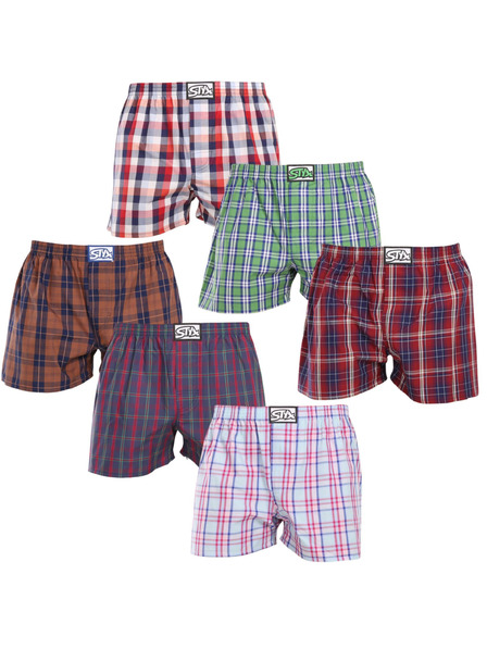 Styx Set șase - slip pentru bărbați Styx bandă clasică multicolor