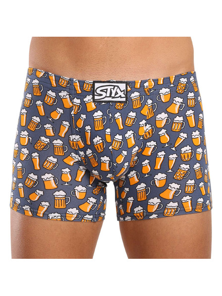 Styx Set trei - boxeri pentru bărbați Styx long art bandă clasică multicolor