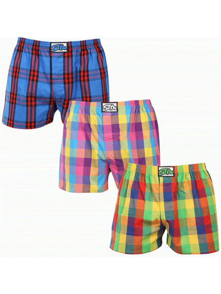 Styx Set de trei - pantaloni scurți pentru bărbați Styx classic rubber oversized multicolori