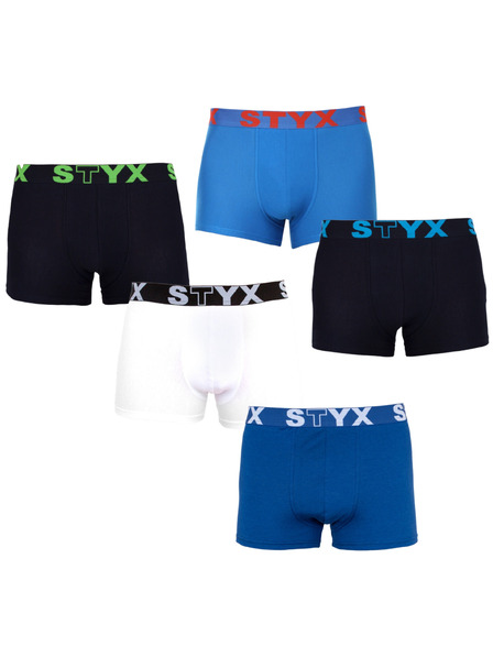 Styx Set cinci - boxeri pentru bărbați Styx bandă sportivă mărime mare multicolor