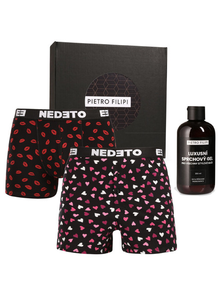Nedeto Set cadou pentru bărbați slip și boxeri Nedeto și gel de duș Pietro Filipi