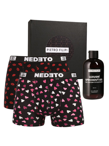 Nedeto Set cadou pentru bărbați Set doi - boxeri Nedeto și gel de duș Pietro Filipi