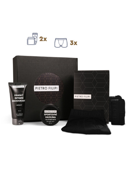 Pietro Filipi Set cadou pentru bărbați Set trei - boxeri și cosmetice Pietro Filipi