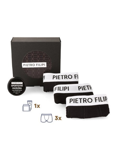 Pietro Filipi Set cadou pentru bărbați Set trei - boxeri și vaselină pentru zone intime Pietro Filipi