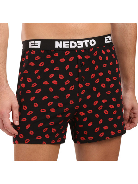 Nedeto Set de doi - boxeri pentru bărbați Nedeto Kiss and Hearts multicolori