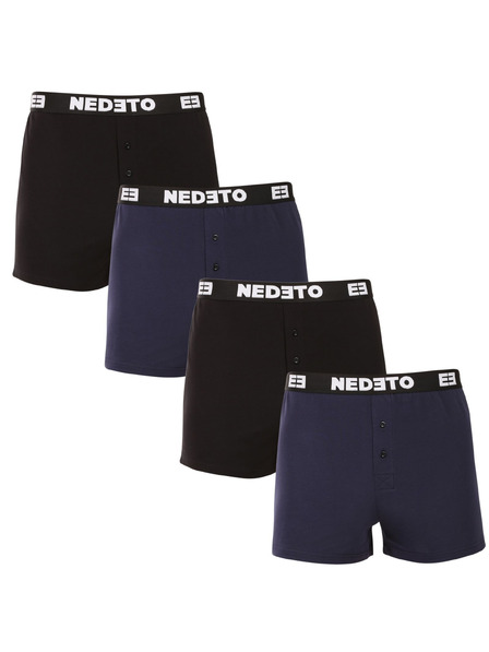 Nedeto Set de patru - boxeri pentru bărbați Nedeto multicolori
