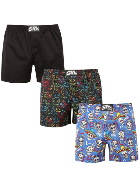 Styx Set trei - boxeri bărbați Styx premium art elastic clasic