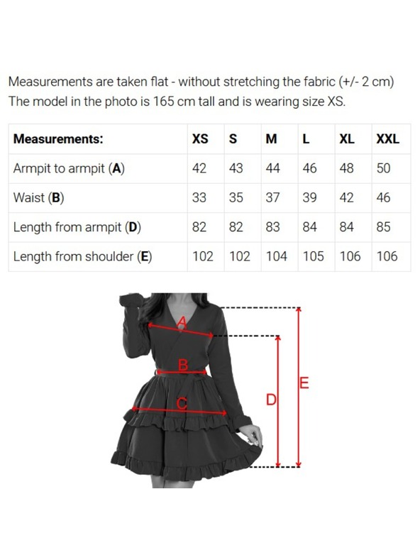 numoco Rochie midi elegantă cu decolteu tip eșarfă și mâneci din tul - bej
