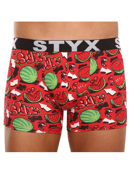 Styx Pantaloni scurți boxeri bărbați Styx long art sport elastic pepene galben