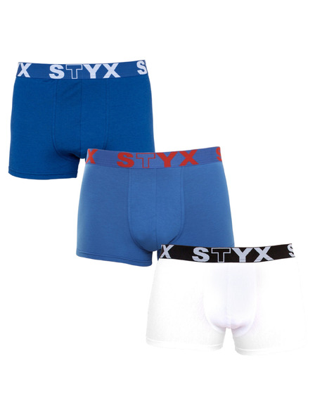 Styx Set de trei boxeri bărbați Styx în albastru și alb