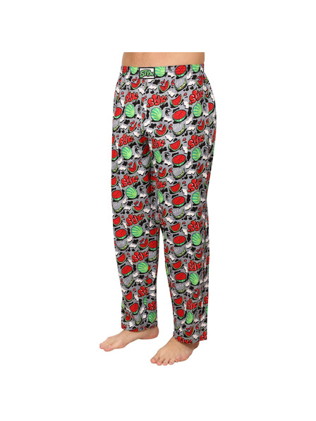 Styx Pantaloni de pijama cu model Styx roșii și gri pentru bărbați