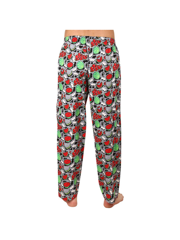 Styx Pantaloni de pijama cu model Styx roșii și gri pentru bărbați